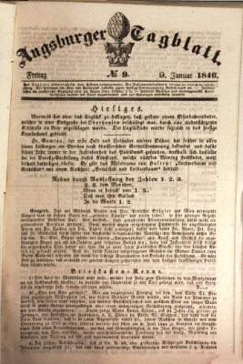 Augsburger Tagblatt Freitag 9. Januar 1846