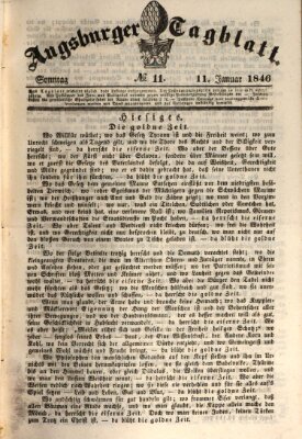 Augsburger Tagblatt Sonntag 11. Januar 1846