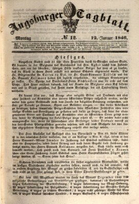 Augsburger Tagblatt Montag 12. Januar 1846