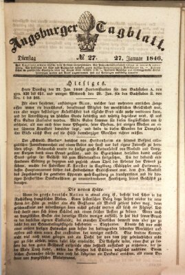 Augsburger Tagblatt Dienstag 27. Januar 1846