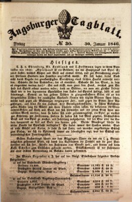 Augsburger Tagblatt Freitag 30. Januar 1846