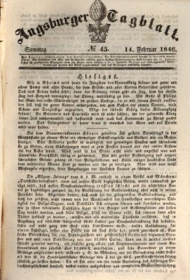 Augsburger Tagblatt Samstag 14. Februar 1846
