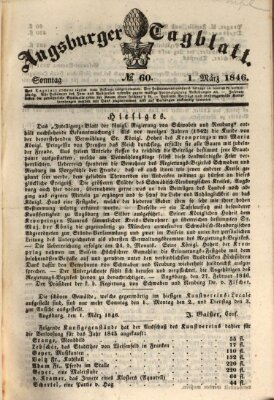 Augsburger Tagblatt Sonntag 1. März 1846