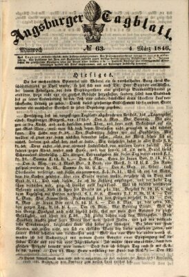 Augsburger Tagblatt Mittwoch 4. März 1846