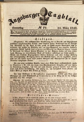 Augsburger Tagblatt Donnerstag 12. März 1846