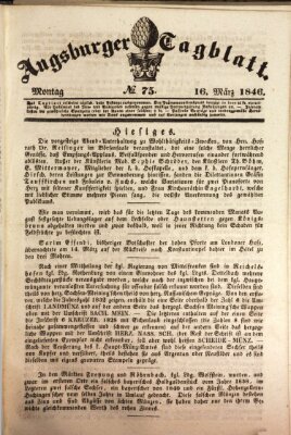 Augsburger Tagblatt Montag 16. März 1846