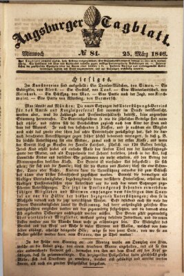 Augsburger Tagblatt Mittwoch 25. März 1846