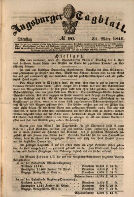 Augsburger Tagblatt Dienstag 31. März 1846