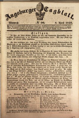 Augsburger Tagblatt Mittwoch 8. April 1846