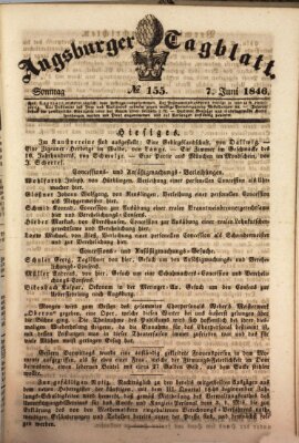 Augsburger Tagblatt Sonntag 7. Juni 1846