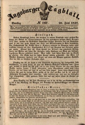 Augsburger Tagblatt Samstag 20. Juni 1846