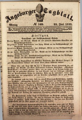 Augsburger Tagblatt Montag 22. Juni 1846
