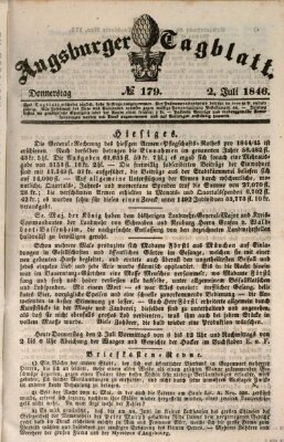 Augsburger Tagblatt Donnerstag 2. Juli 1846