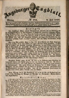 Augsburger Tagblatt Montag 6. Juli 1846