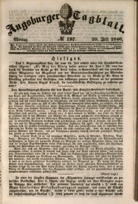 Augsburger Tagblatt Montag 20. Juli 1846