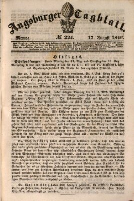 Augsburger Tagblatt Montag 17. August 1846