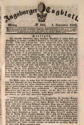 Augsburger Tagblatt Montag 7. September 1846