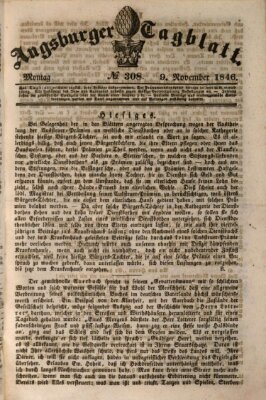 Augsburger Tagblatt Montag 9. November 1846