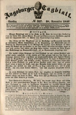 Augsburger Tagblatt Samstag 28. November 1846