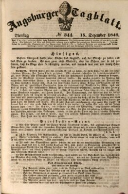 Augsburger Tagblatt Dienstag 15. Dezember 1846