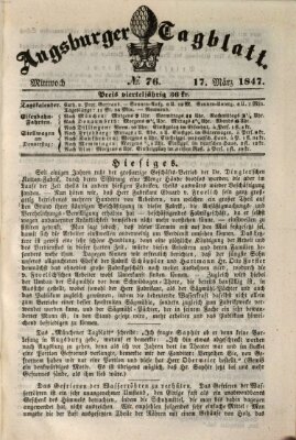 Augsburger Tagblatt Mittwoch 17. März 1847
