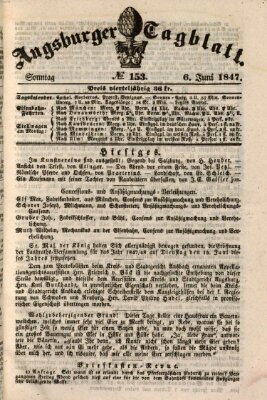 Augsburger Tagblatt Sonntag 6. Juni 1847