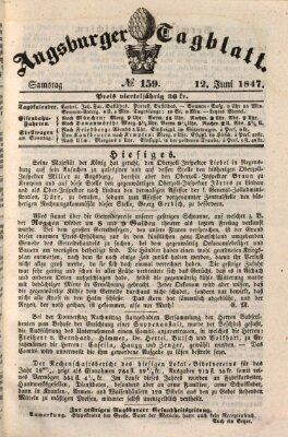 Augsburger Tagblatt Samstag 12. Juni 1847