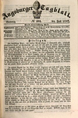 Augsburger Tagblatt Samstag 24. Juli 1847