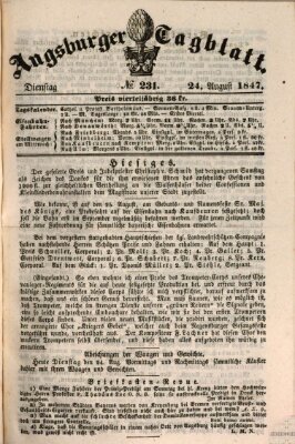 Augsburger Tagblatt Dienstag 24. August 1847