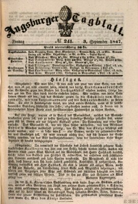 Augsburger Tagblatt Freitag 3. September 1847