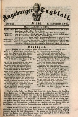Augsburger Tagblatt Montag 6. September 1847