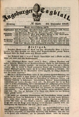 Augsburger Tagblatt Sonntag 12. September 1847