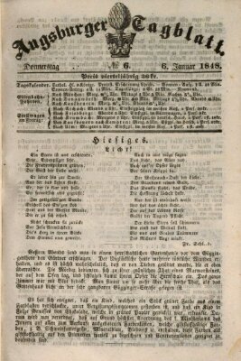 Augsburger Tagblatt Donnerstag 6. Januar 1848