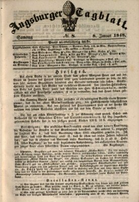 Augsburger Tagblatt Samstag 8. Januar 1848