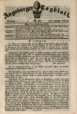 Augsburger Tagblatt Dienstag 11. Januar 1848