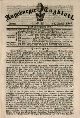Augsburger Tagblatt Freitag 14. Januar 1848