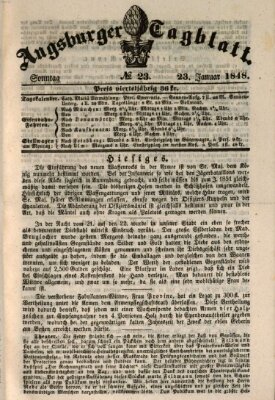 Augsburger Tagblatt Sonntag 23. Januar 1848