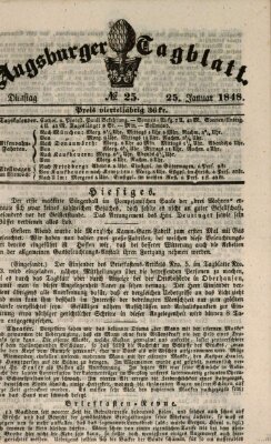 Augsburger Tagblatt Dienstag 25. Januar 1848