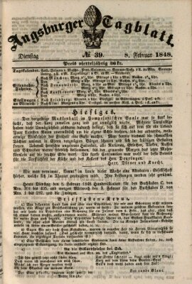 Augsburger Tagblatt Dienstag 8. Februar 1848