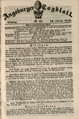 Augsburger Tagblatt Samstag 12. Februar 1848
