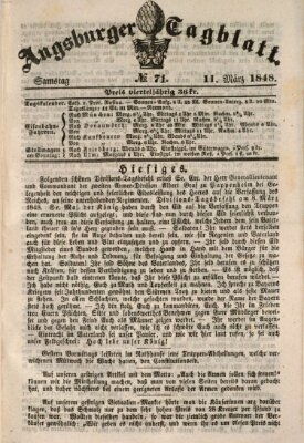 Augsburger Tagblatt Samstag 11. März 1848