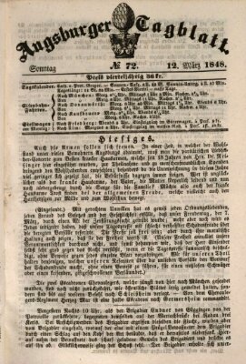 Augsburger Tagblatt Sonntag 12. März 1848