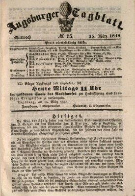 Augsburger Tagblatt Mittwoch 15. März 1848