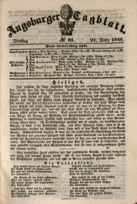 Augsburger Tagblatt Dienstag 21. März 1848