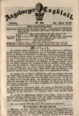 Augsburger Tagblatt Dienstag 28. März 1848