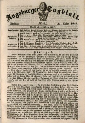 Augsburger Tagblatt Freitag 31. März 1848