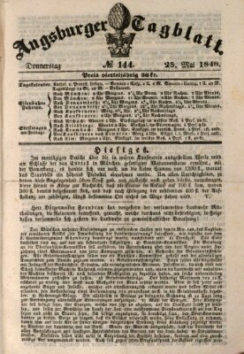 Augsburger Tagblatt Donnerstag 25. Mai 1848