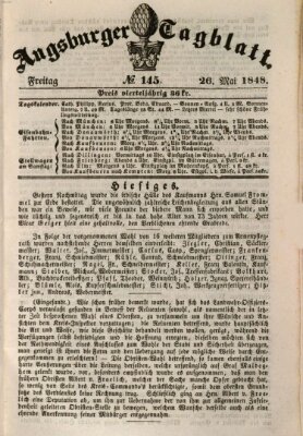 Augsburger Tagblatt Freitag 26. Mai 1848