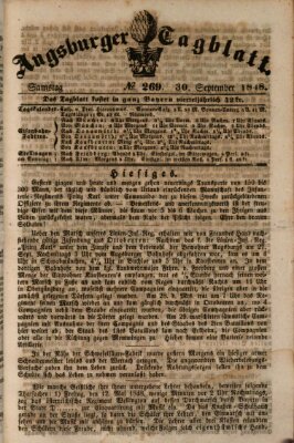 Augsburger Tagblatt Samstag 30. September 1848