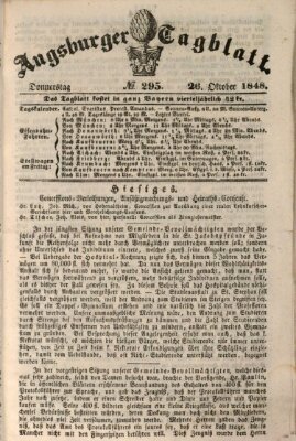 Augsburger Tagblatt Donnerstag 26. Oktober 1848